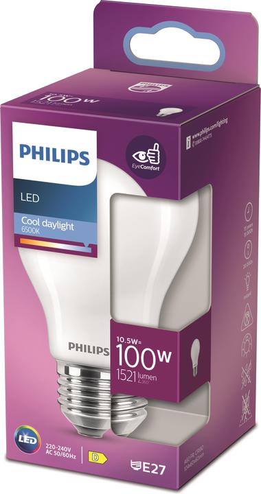 Actual product image Philips white (E27, 10.50 W, 1521 lm, 1 x, D)