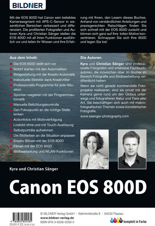 Image du produit Canon EOS 800D - Pour de meilleures photos dès le début! (Allemand, Kyra Singer, Christian Singer, 2017)