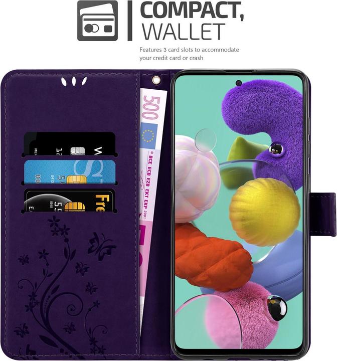 Productafbeelding Cadorabo Bloemen Boekomslag (Samsung Galaxy A51 5G)