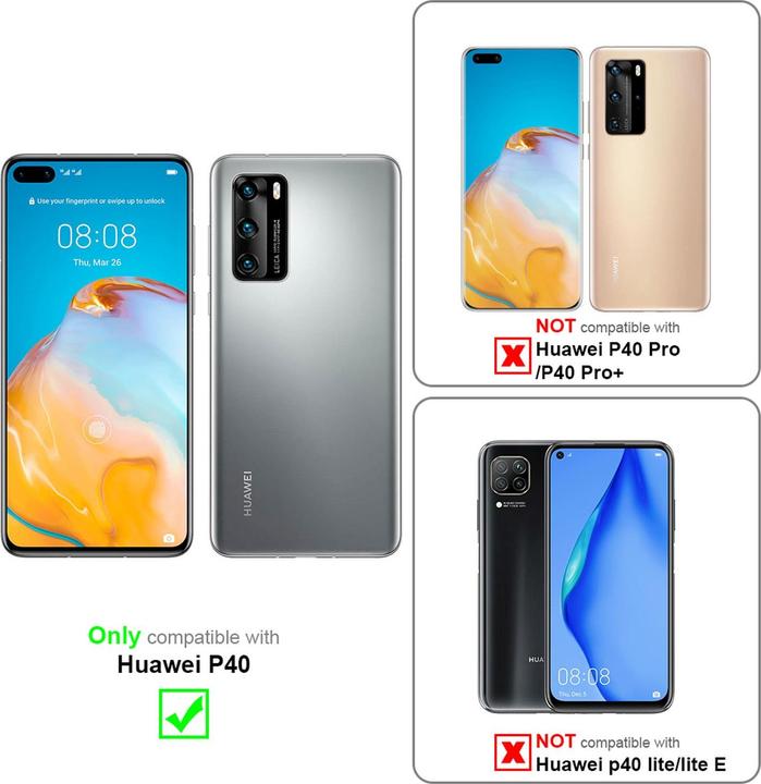 Immagine prodotto Cadorabo Copertura della cassa del silicone liquido TPU (Huawei P40)