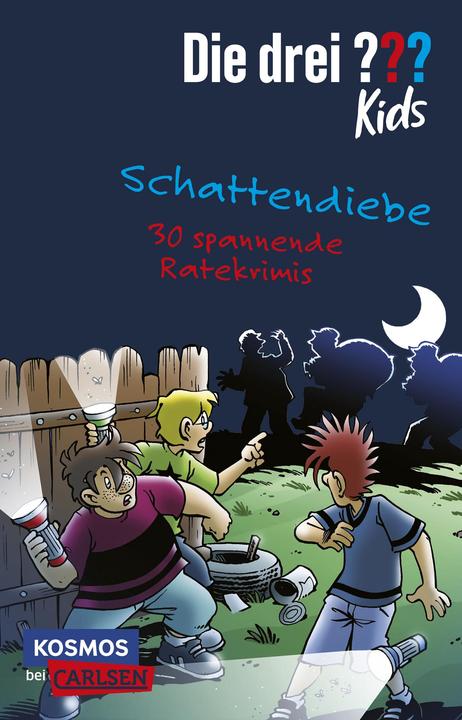 Actual product image Die drei??? Kids: Schattendiebe. 30 spannende Ratekrimis! (German, Stefanie Wegner, Ulf Blanck, 2022)