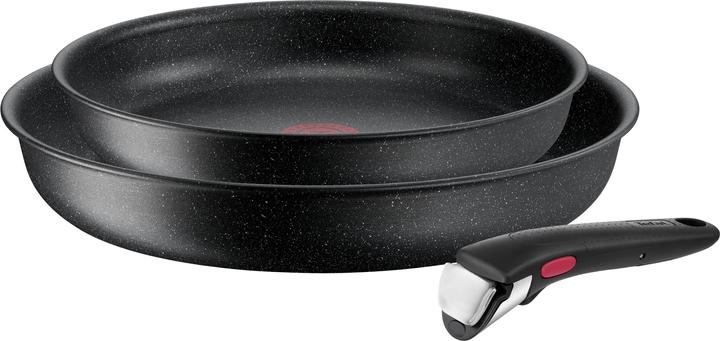 Tefal Ingenio Black Stone (28 cm, Ensemble de casseroles et de poêles de cuisson, Aluminium)