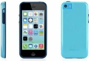 Image du produit Macally étui flexible pour iPhone 5C - Bleu (Apple iPhone 5c)