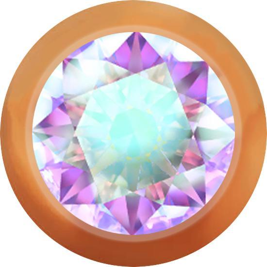 Image du produit Star Piercing Micro boule noire avec cristal multicolore (sans laitonAcier chirurgical 316L, Acier chirurgical 316Laiton sans soudure)