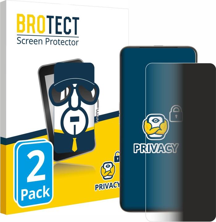 Produktbild BROTECT Sichtschutzfolie Anti-Spy Privacy Folie Blaulicht-Schutz (2 Stück, Oppo Reno 2 Z)