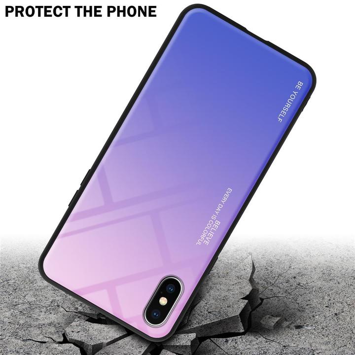 Produktbild Cadorabo TPU 2 Farben Glas Cover (Apple iPhone X)