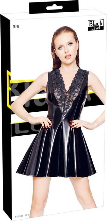 Black Level Vinyl Dress with Lace S (S)