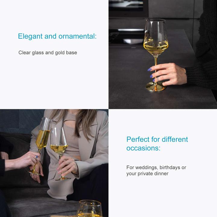 Produktbild Intirilife Wein Glas Set für Rotwein Weisswein (38 cl, 1 Gläser, Weingläser Set)