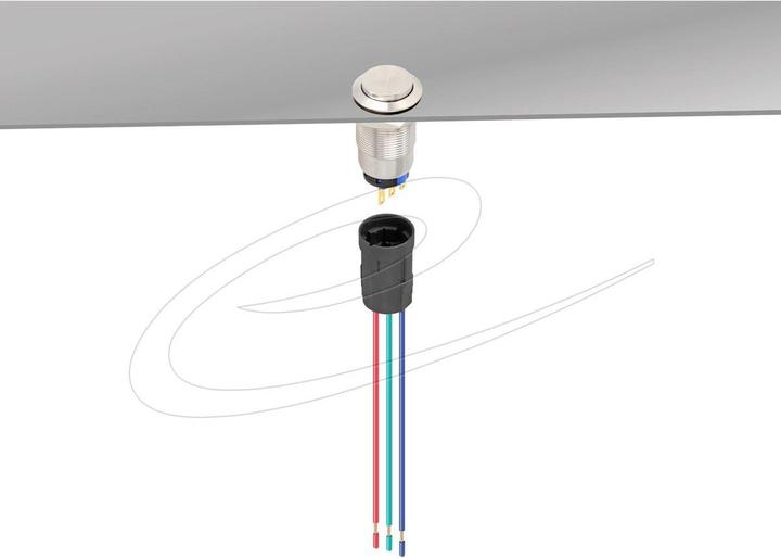 Actual product image Delock Fassung für 22 mm 6 Pin Taster oder Schalter