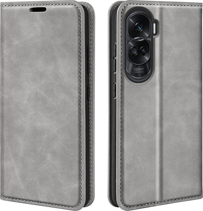 Actual product image Cover-Discount Honor 90 Lite - Stand Flip Case Cover grey (Honor 90 Lite)