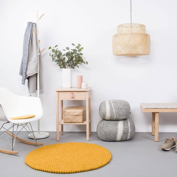 Image du produit Myfelt Klara Tapis de boules de feutre rond (90 x 90 cm)