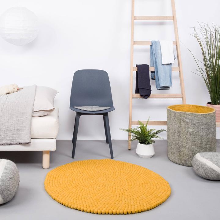 Image du produit Myfelt Klara Tapis de boules de feutre rond (90 x 90 cm)