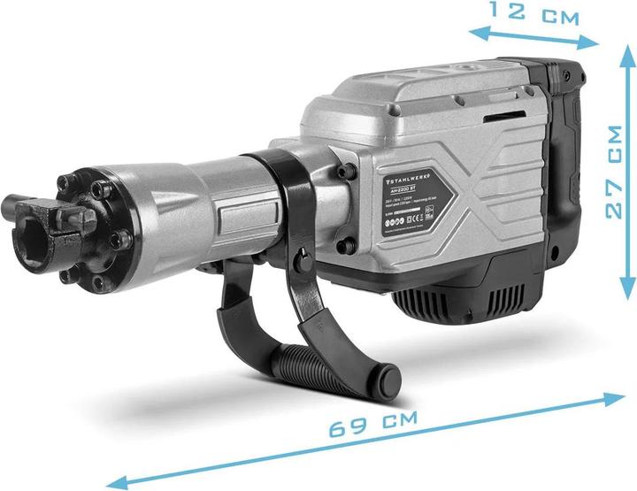 Actual product image Stahlwerk Demolition hammer 2,200 W 2,100 bpm 65 J Chisel hammer Chisel hammer (Electrical connection)