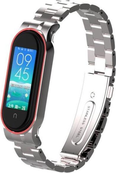 Produktbild MU Style Edelstahl Armband & Metallfassung (Metall, Mi Band 5, Mi Band 6)