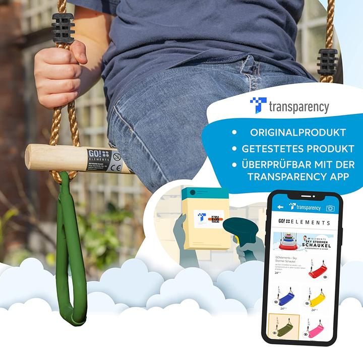 Actual product image GO!elements Children's Swing Green