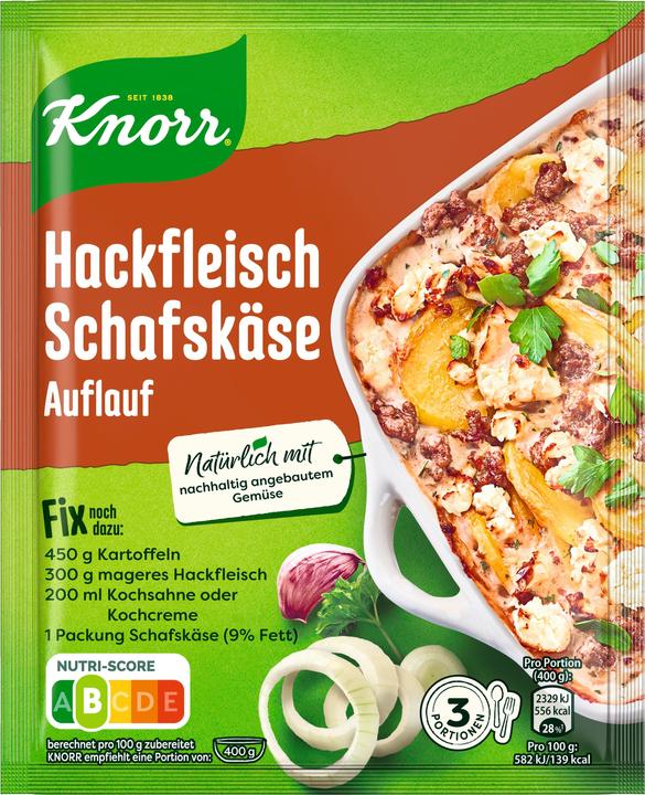 Actual product image Knorr Hackfleisch Schafskäse-Auflauf (43 g)