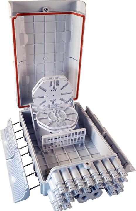 Actual product image EFB Elektronik FTTH IP65 connection box for 48 fibres, 24 couplers and fibre overlength adapter (Network cable)