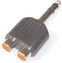 Produktbild E+P GS 38 6.35mm Stereo 2x RCA Schwarz Kabelschnittstellen-/adapter (GS 38)