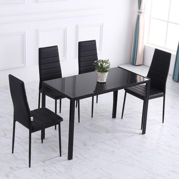 Produktbild Swisshandel24 Esstisch Küchentisch grosser Tisch, modernes Design, 120cmx60cmx75cm, Schwarz (120 x 60 x 75 cm)