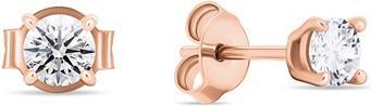 Brilio Silver - Bronze stud earrings with clear zircons EA580/1/2/3/4R - Diameter: 0.4 cm