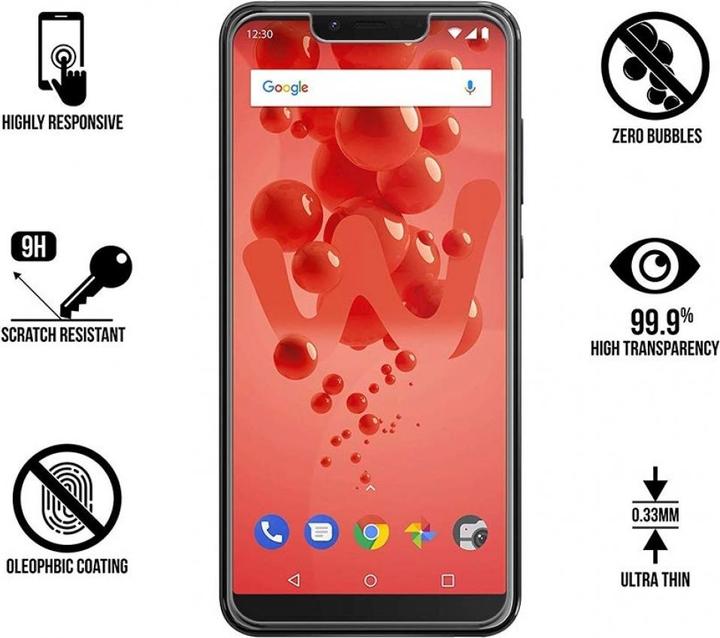 Immagine prodotto Screenguard Wiko View 2 Plus Pellicola protettiva in vetro Custodia Design amichevole (1 Pezzo/i, Wiko View 2 Plus)