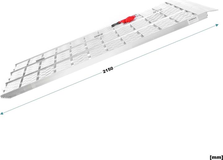 Actual product image Wiltec Auffahrrampe 3-fach klappbar 215cm 340kg Rampe Auffahrschiene Aluminium