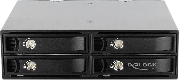 Produktbild Delock 5.25? Wechselrahmen für 4 x 2.5? U.2 NVMe SSD mit abschliessbaren Trays