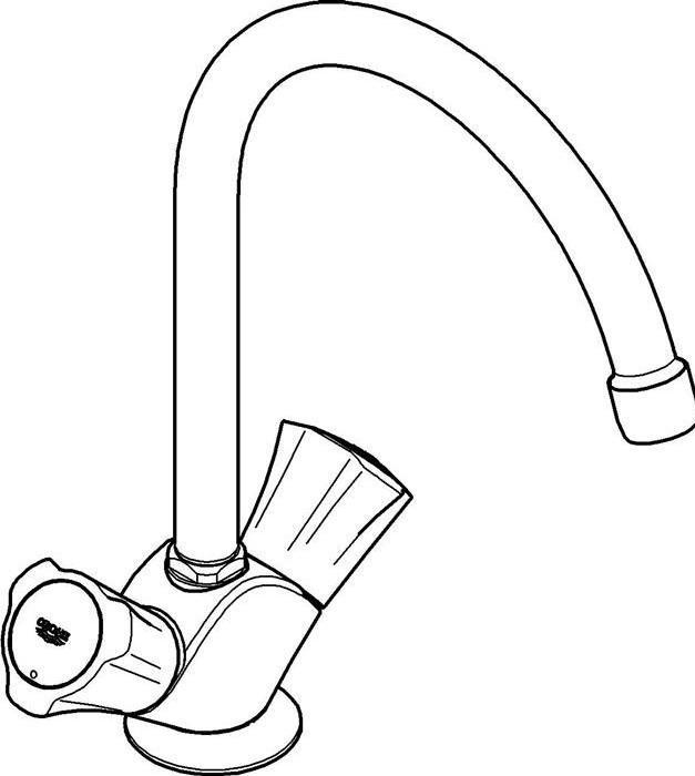 Produktbild Grohe Küchenarmatur mit Zweigriff GROHE Costa chrom glänzend 31831001