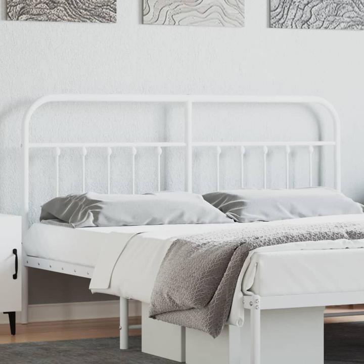 Produktbild VidaXL Kopfteil Metall Weiss 160 cm, Farbe: Weiss, Material (166 x 3 x 100 cm)