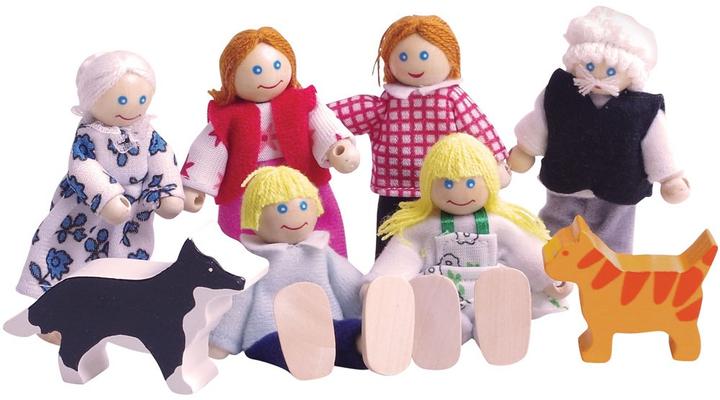 Actual product image Bigjigs Wooden doll house family