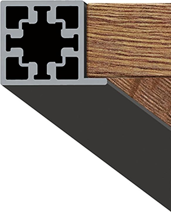 Image du produit Hettich Bodenprofil Cadro 3000 mm schwarz matt