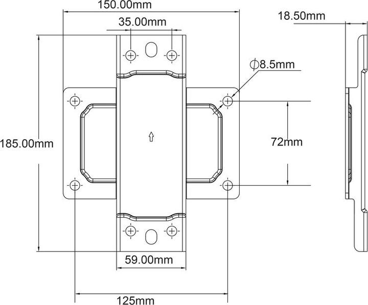 Produktbild Multibrackets Pole Clamp Plate, zu Modularem Pro System