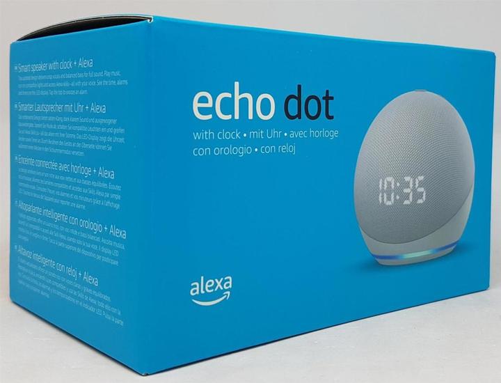 Produktbild Amazon Echo Dot (4. Gen.) mit Uhr (Amazon Alexa)