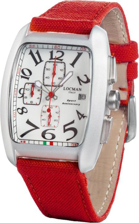 Immagine prodotto Locman Orologio da uomo Italia Sport Anniversary Chrono rosso Ref. 0470 (Cronografo, 37 mm)