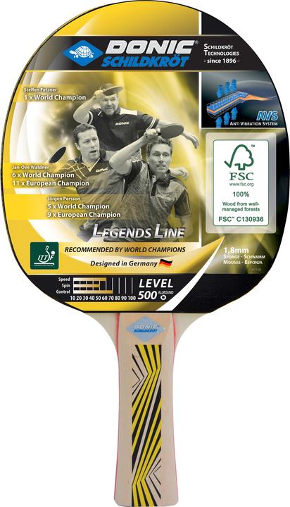 Donic Schildkröt Tischtennisschläger Legends 500