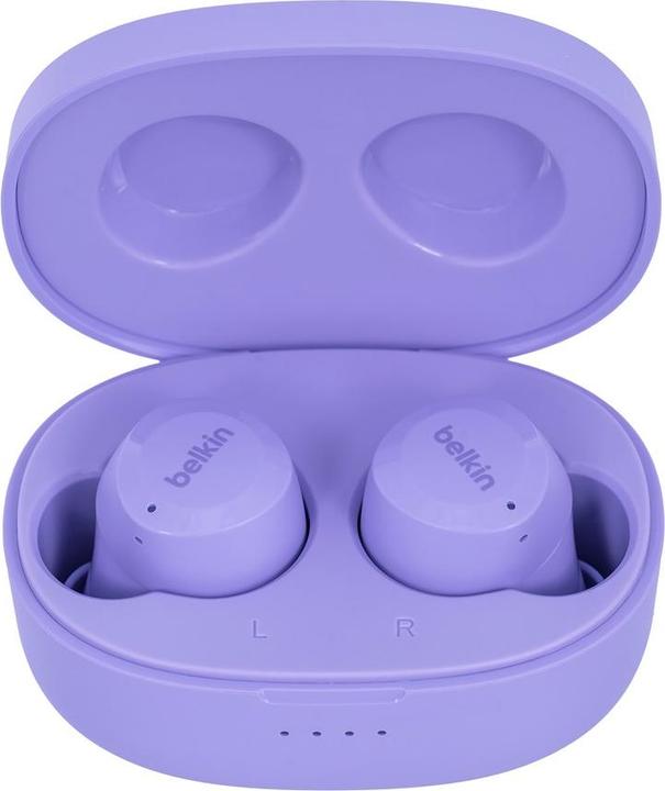 Produktbild Belkin wireless soundform bolt tws hellviolett (keine Geräuschunterdrückung, 38 h, Kabellos)