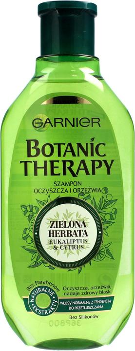 Produktbild Garnier Botanic Therapy Shampoo Cleanses And Refreshes Green Tea 400Ml (400 ml, Flüssiges Shampoo)