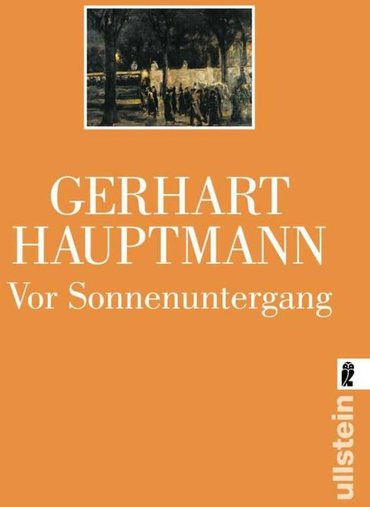Image du produit Vor Sonnenuntergang (Allemand, Capitaine Gerhart, 2002)