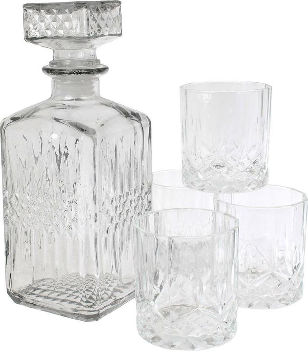 Actual product image Sombo Whisky decanter with 4 whisky glasses