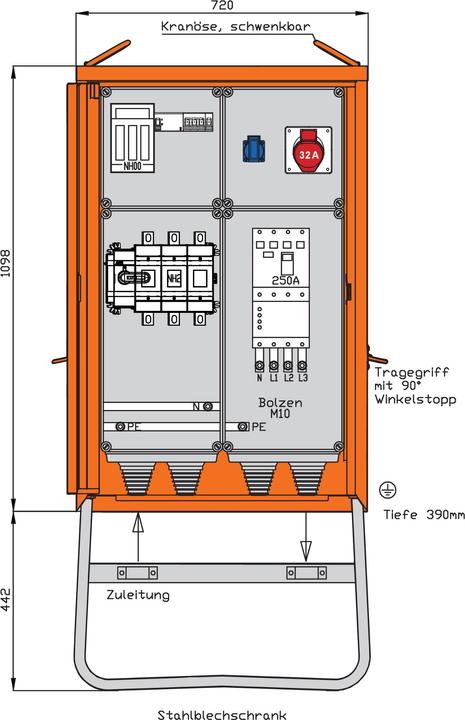 Actual product image Walther Werke WAL WV0642R1 Distribution cabinet 173kVA (Terminal strips)