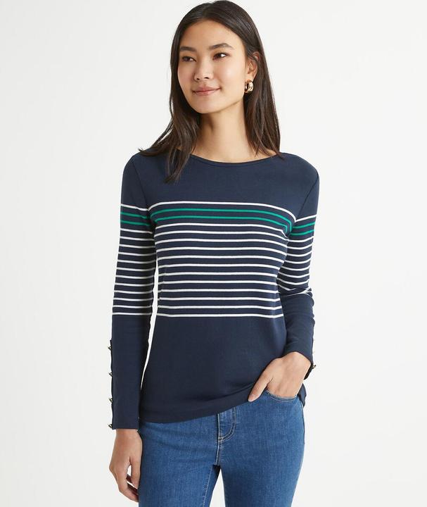 Produktbild Anne Weyburn Gestreiftes Rundhals-Shirt mit langen Ärmeln (40)