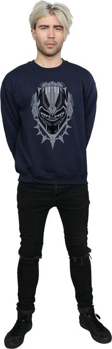 Actual product image Mens Black Panther Head Cotton Sweatshirt (XXL)