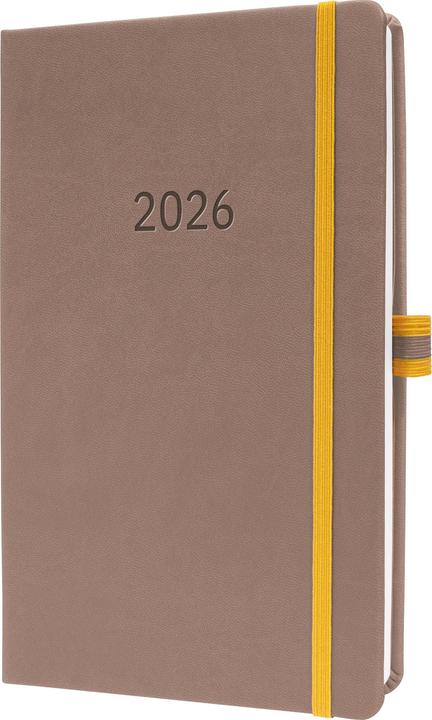 Sigel Wochenkalender Linescape 2026, ca. A5, braun/gelb (15 x 21.5 cm, German)