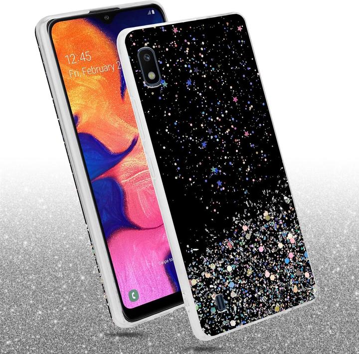 Actual product image Cadorabo TPU cover sparkling glitter (HTC One M10, Samsung Galaxy A10)