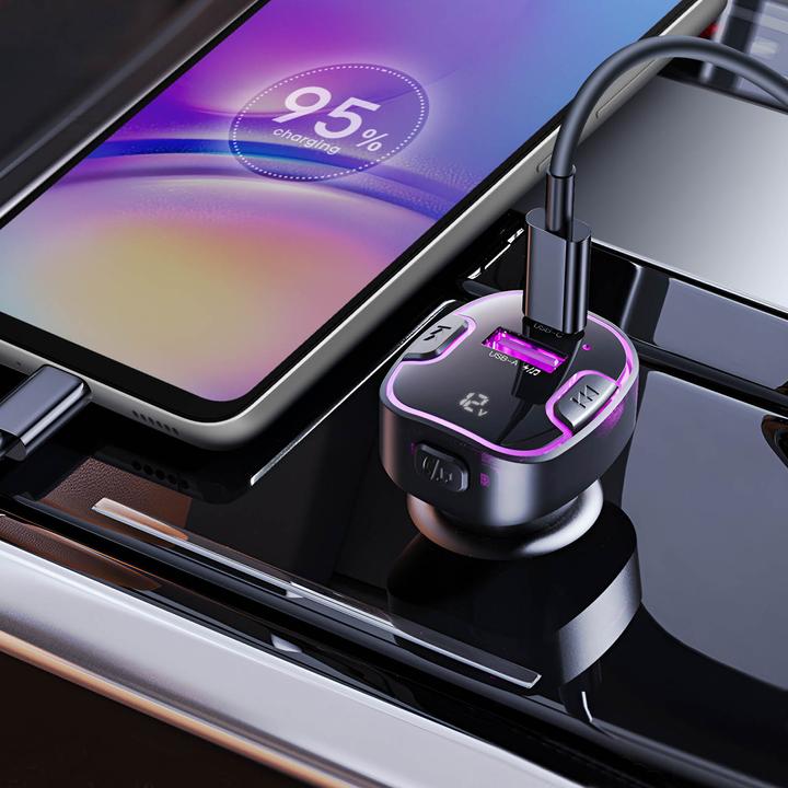 Actual product image xO transmiter FM BCC12 Bluetooth MP3 car charger 3,1A black