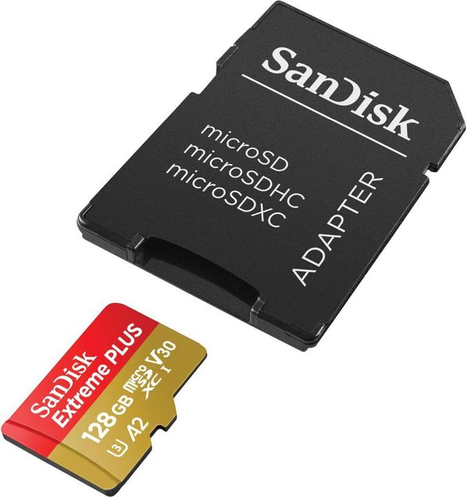 Actual product image SanDisk Extreme Plus (128 GB, microSDXC, U3, UHS-I)