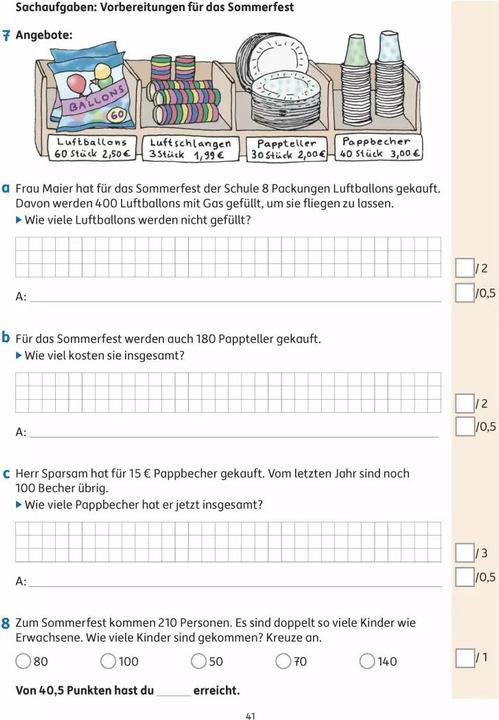 Produktbild Tests in Mathe - Lernzielkontrollen 3. Klasse (Deutsch, Agnes Spiecker, Gisela Specht, 2016)