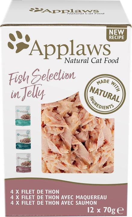 Applaws Fisch in Gelee Multipack Beutel (Adult, 12 Stk., 840 g)