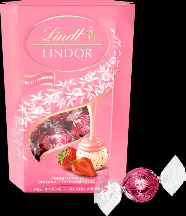 Produktbild Lindt Lindor Erdbeere & Rahm (200 g)