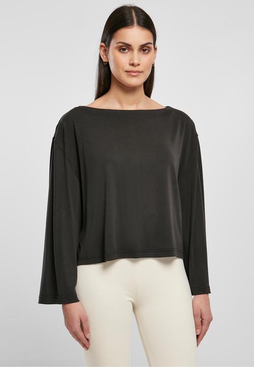 Actual product image Urban Classics Ladies Short Modal Bateau Neckline Longsleeve (5XL)